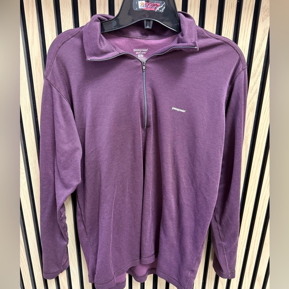 Patagonia Men's Zip-Up Sweater in Plum